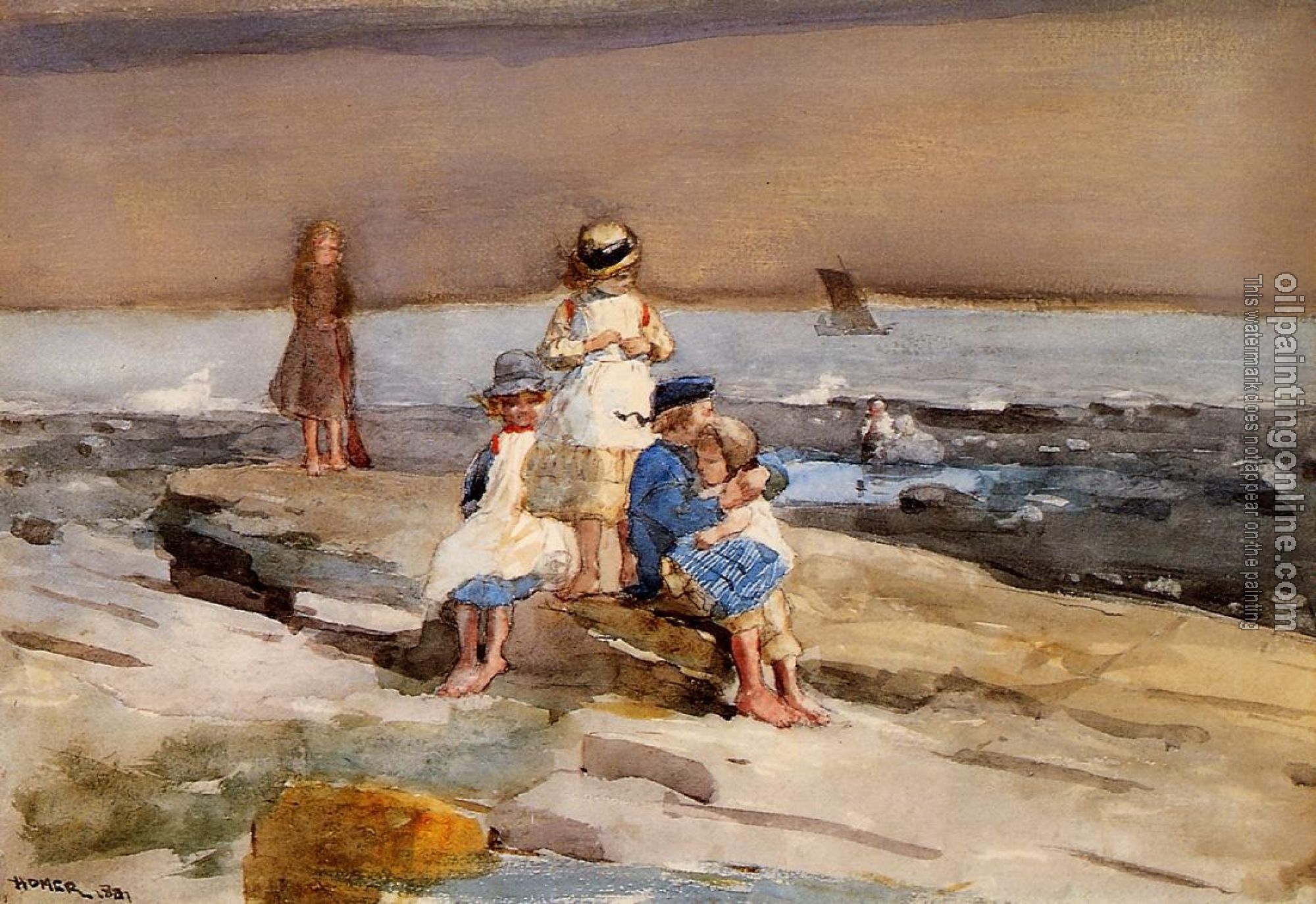 Homer, Winslow - Children on the Beach